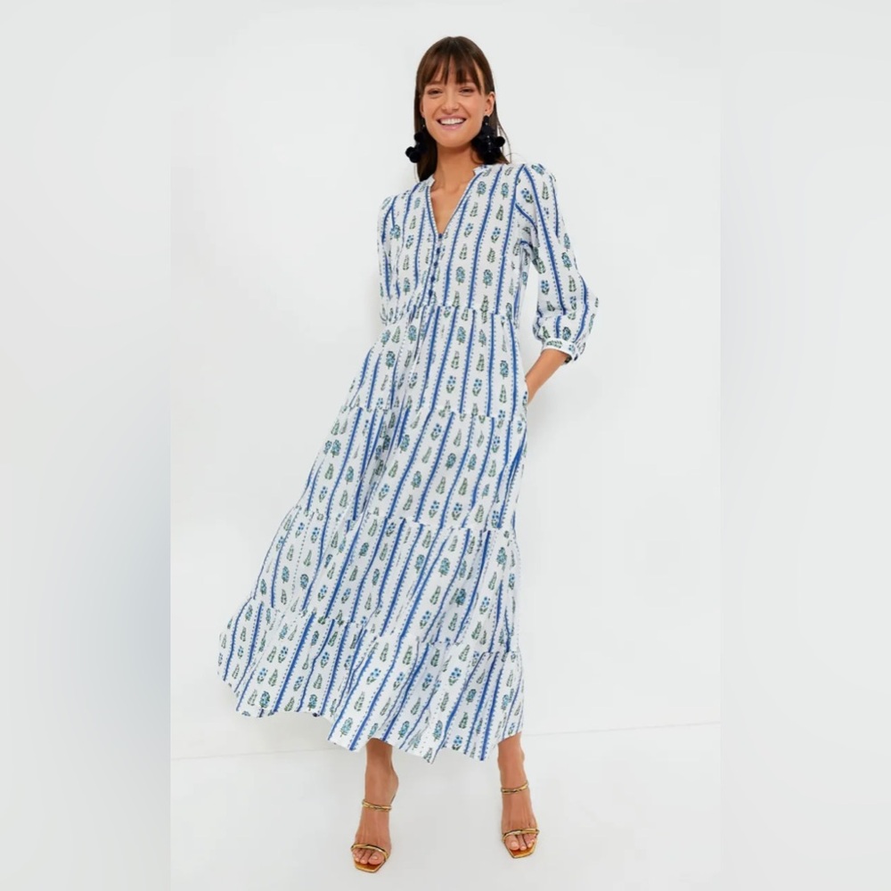 Tuckernuck Floral Stripe Midi Dress